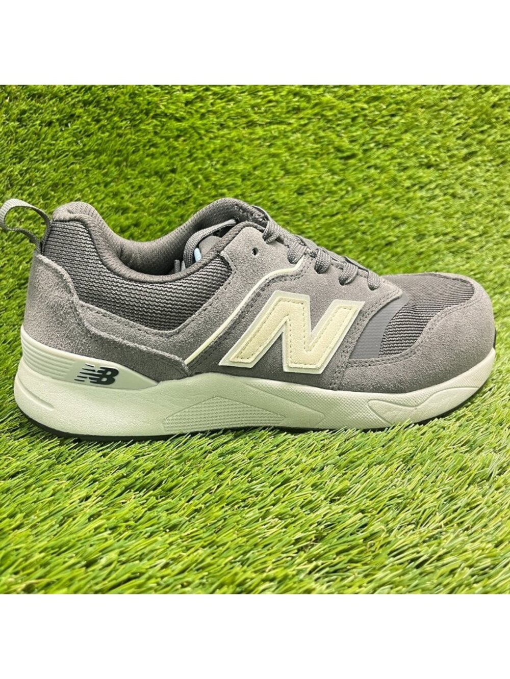 New Balance Elite Lite Womens Size 8.5 Gray Blue Composite Toe Safety Work Shoes